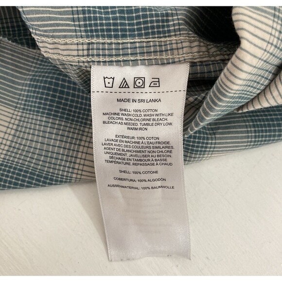 Filson Shirt Men’s M Teal Tan Feather Cloth Cotton Plaid Casual 200088229 - Picture 6 of 8